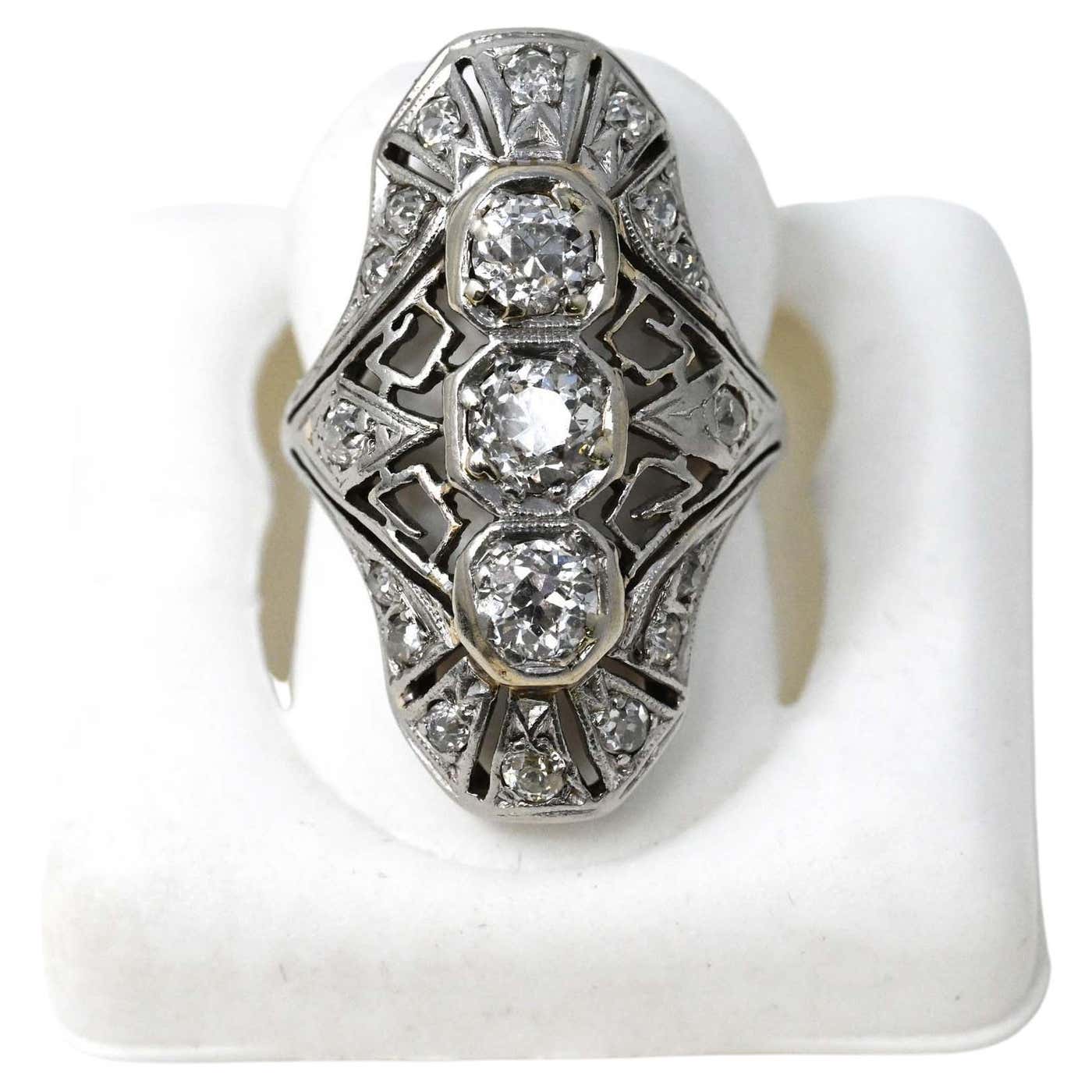 Victorian 14k with Gold and Diamond Ladies Ring For Sale at 1stDibs ...