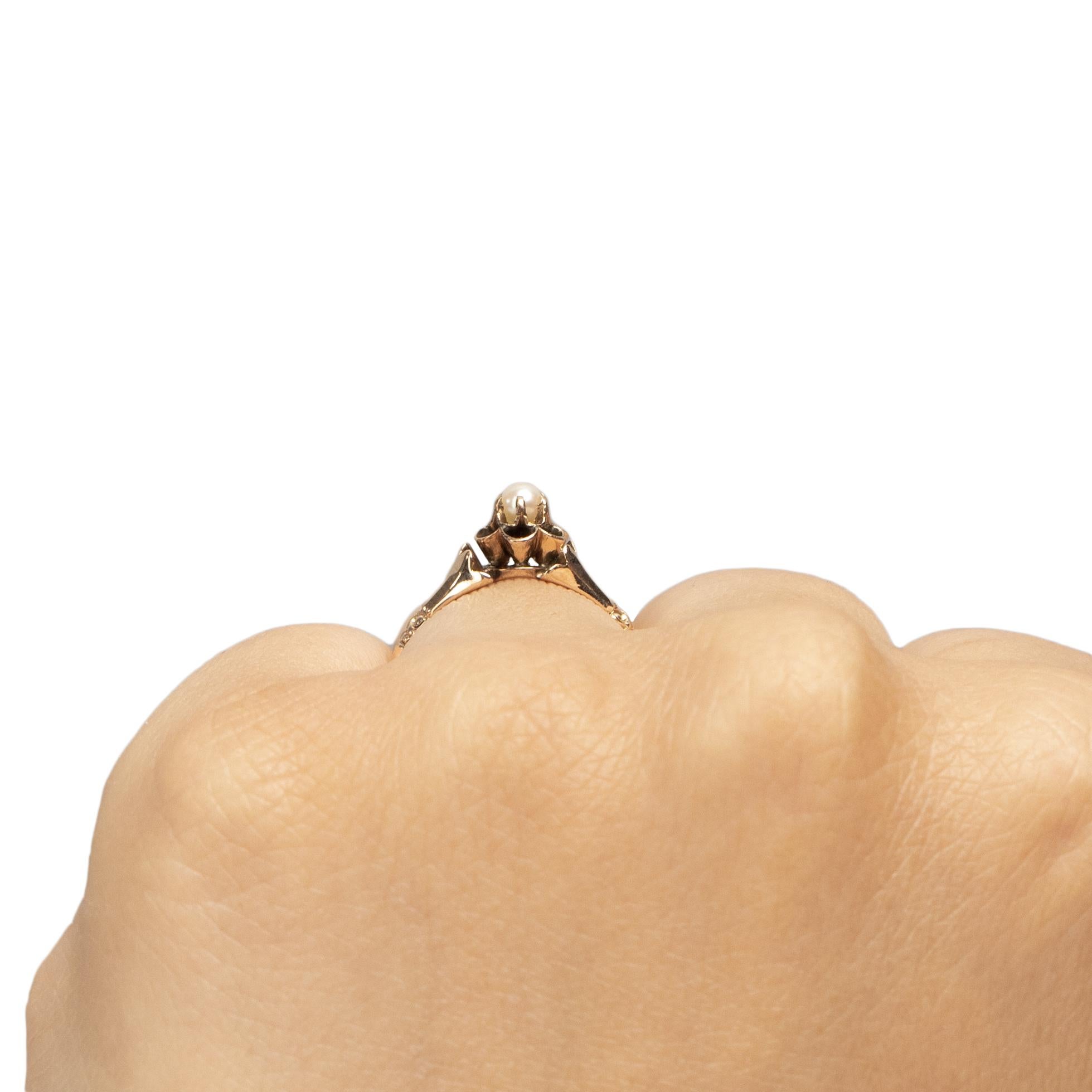 Viktorianischer viktorianischer Verlobungsring, 14 Karat Gelbgold, antiker Solitär, Schmetterling 1