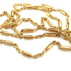 Victorian 14K Yellow Gold Link Antique Chain Necklace