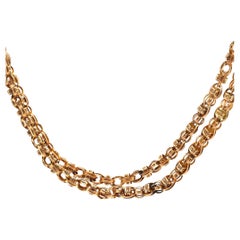 Victorian 14k yellow gold long necklace