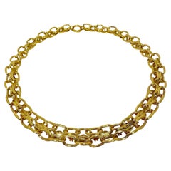 Victorian 14K Yellow Gold Reversible Necklace - 22 Inches Long X 5/8  Inch Wide
