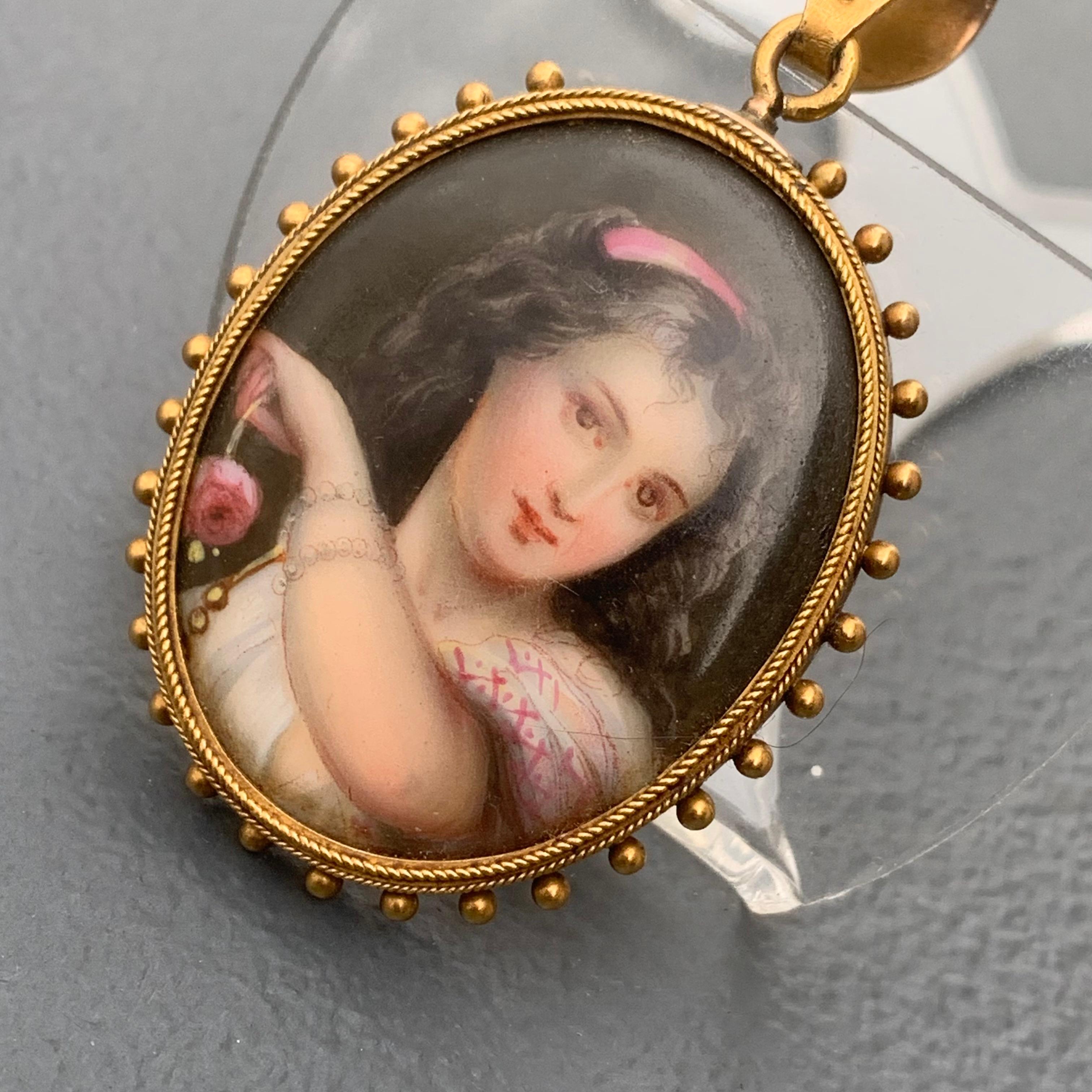 young girl with locket