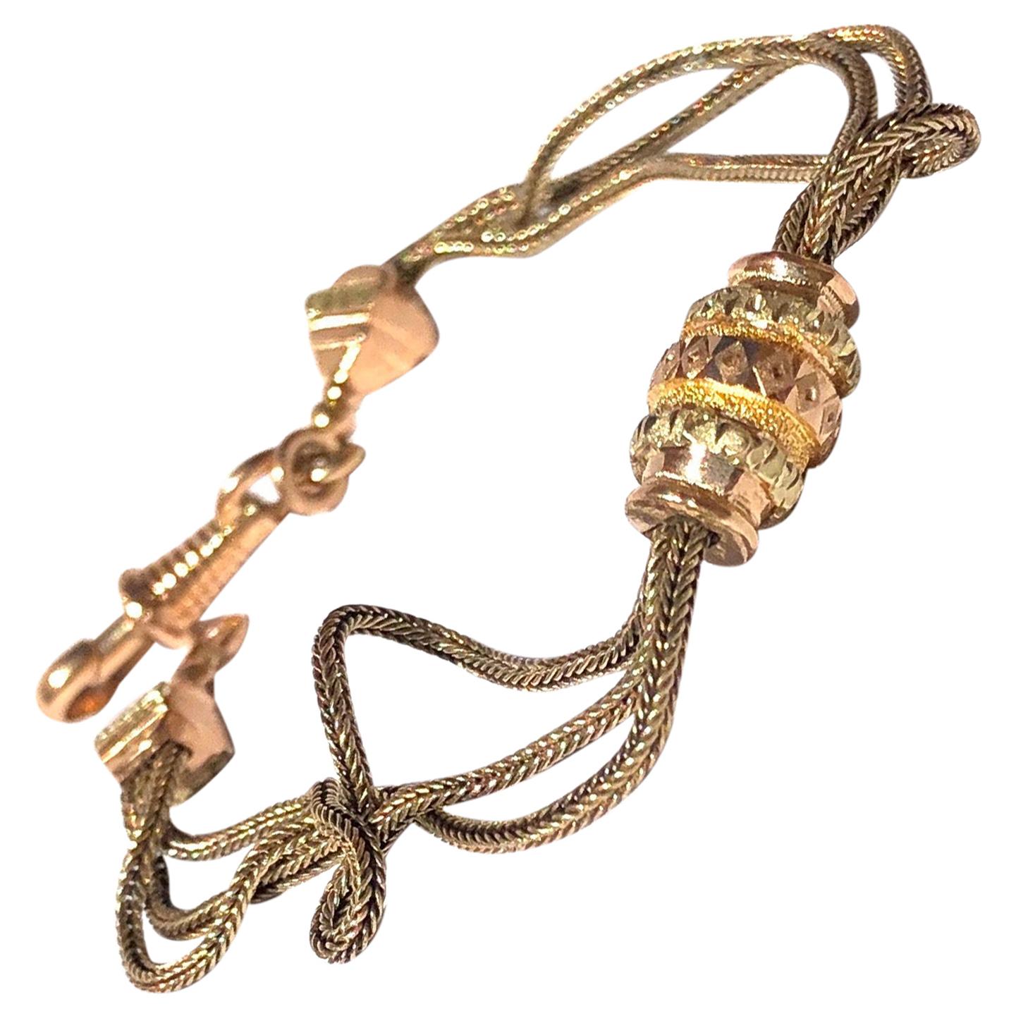Victorian 15 Carat Gold Albertina Bracelet