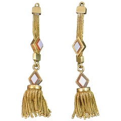 Antique Victorian 15 Carat Gold and Carnelian Agate Drop Dangle Earrings