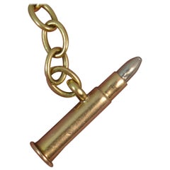 Victorian 15 Carat Gold Bullet Charm Pendant