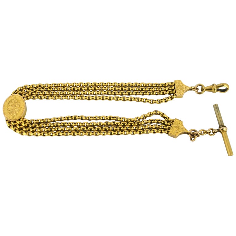 Victorian 15 Karat Gold Albert Chain by John Grinsell and