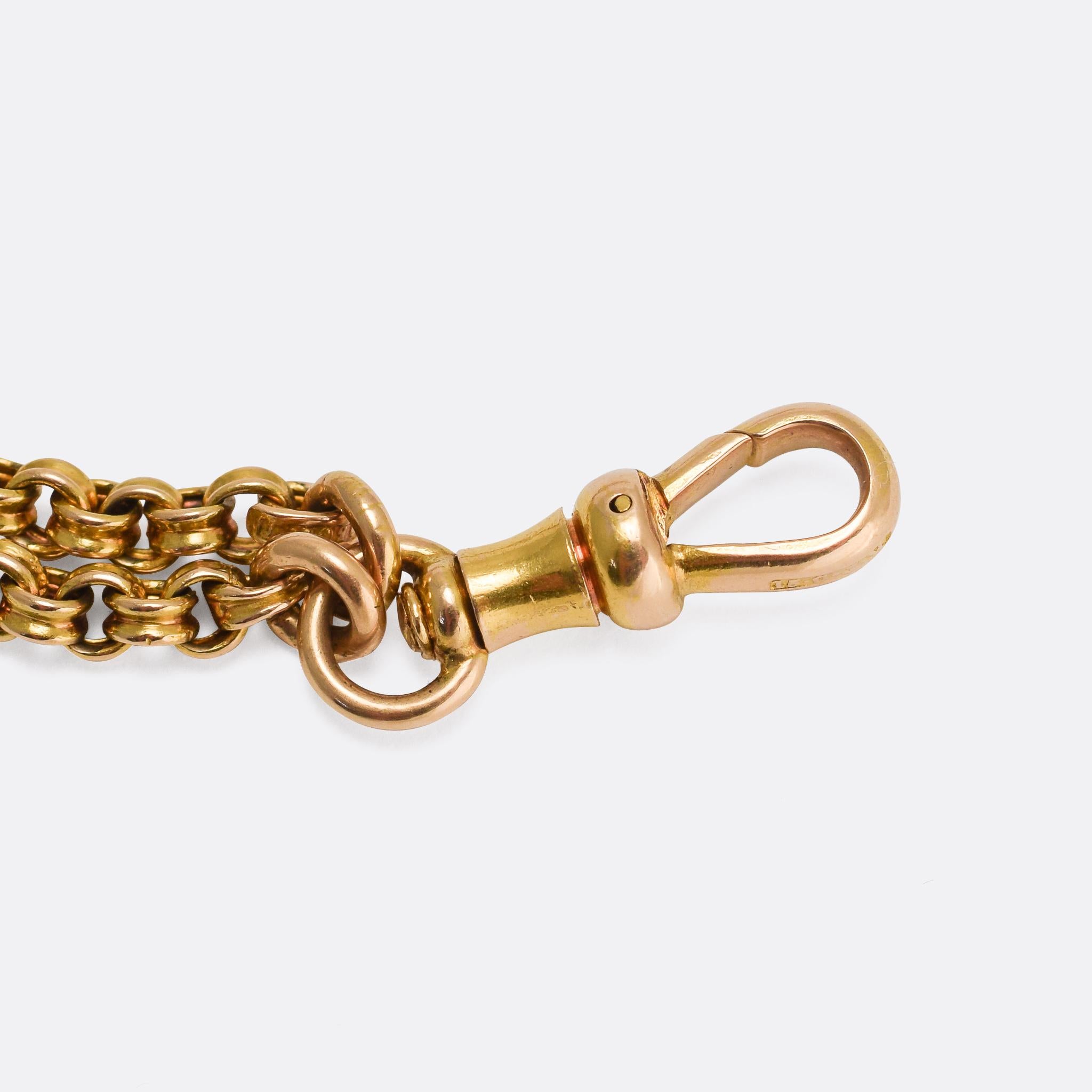 Women's or Men's Victorian 15 Karat Gold Guard Chain