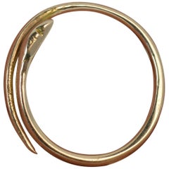 Victorian 15 Karat Rose Gold Serpent Snake Coil Band Ring