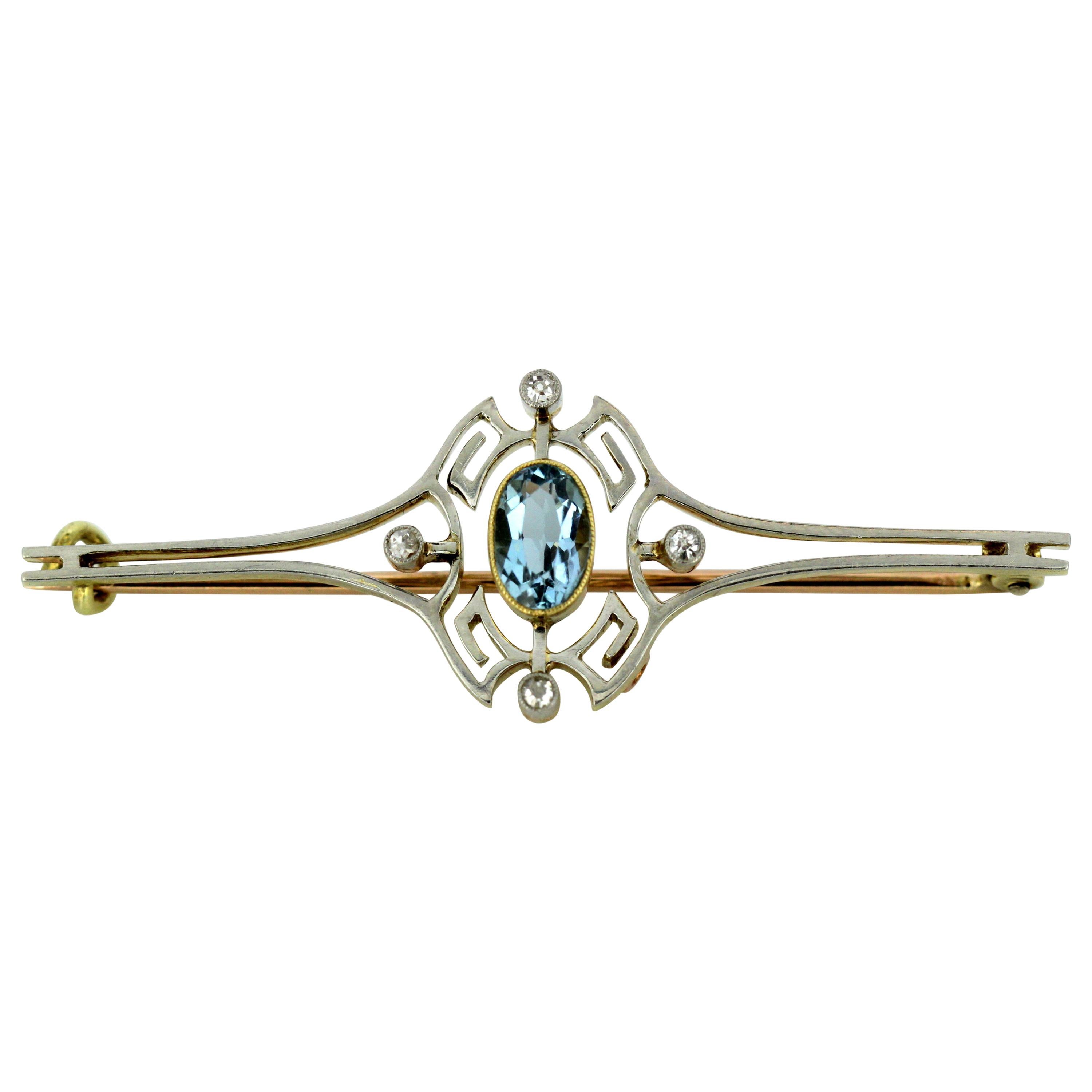Antique Aquamarine Brooches 105 For Sale at 1stdibs