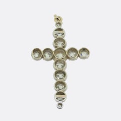 Victorian 1.50 Carat Diamond Cross Pendant