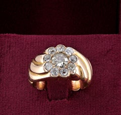 Victorian 1.50 Ct. Diamond Twisted 18 Kt Ring