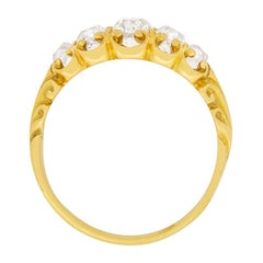 Victorian 1.50ct Diamond Five Stone Ring, c.1880s