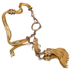 Victorian 15ct And 9ct Tri-Colour Ladies Albertina Fob Chain Circa 1860-80