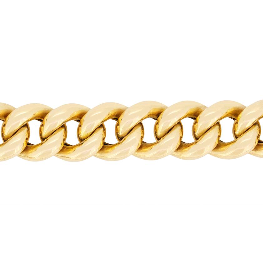Victorian 15ct Gold Chain Bracelet, c.1880s In Good Condition For Sale In London, GB