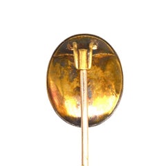 Victorian 15ct Gold Etruscan Revival Micromosaic Tie Pin of a Dove
