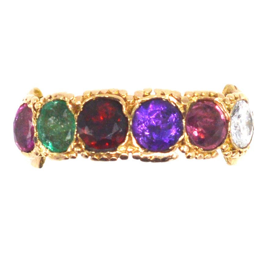 Viktorianischer REGARD-Ring aus 15-Karat-Gold