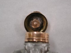 Victorian 15-Carat Gold Topped Cut Glass Scent Bottle, circa 1850