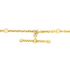 Victorian 15ct Yellow Gold Albert Chain Bracelet, c.1900s