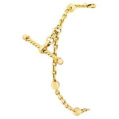 Antique Victorian 15ct Yellow Gold Albert Chain Bracelet, c.1900s