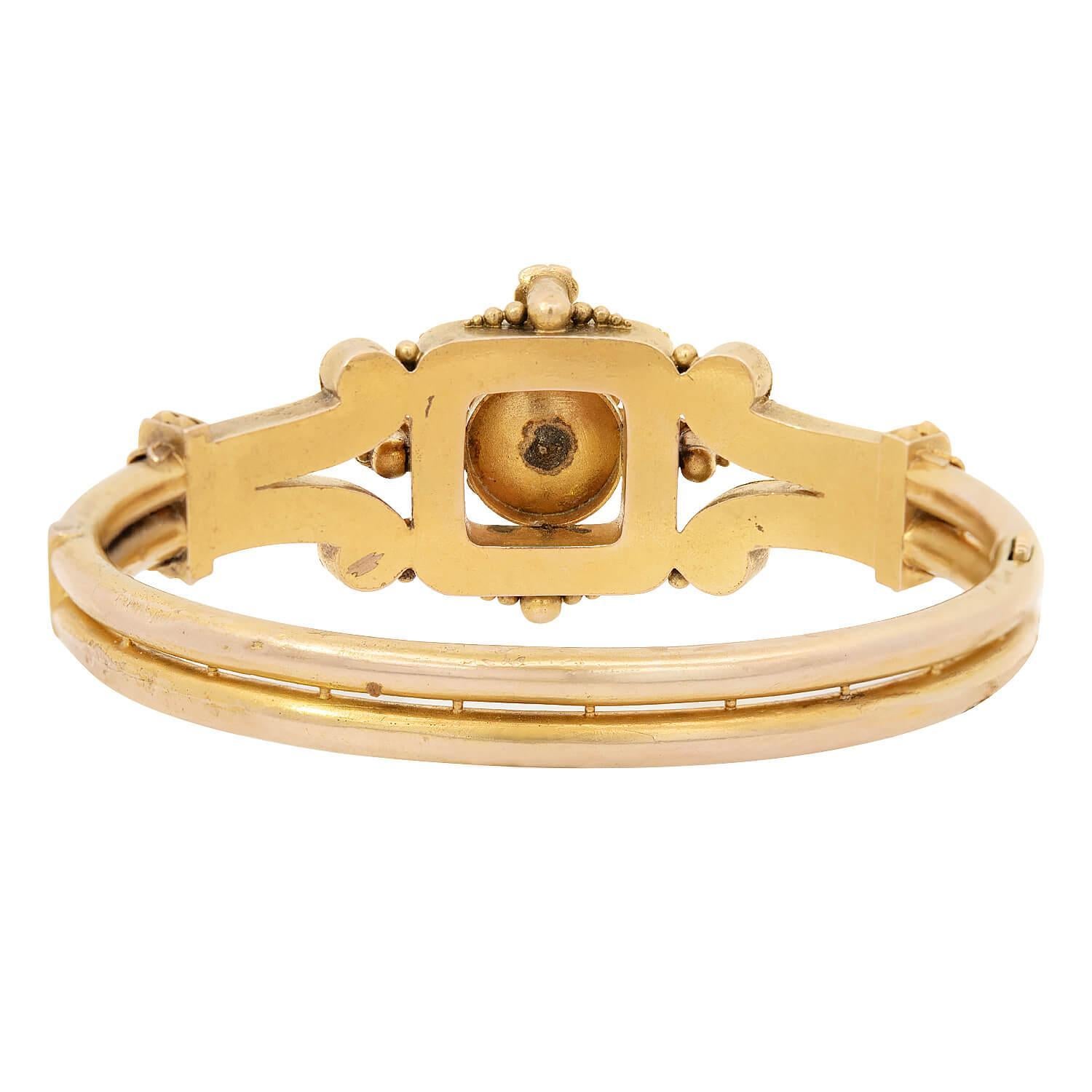Victorien Victorian 15k Etruscan Bangle Bracelet en vente
