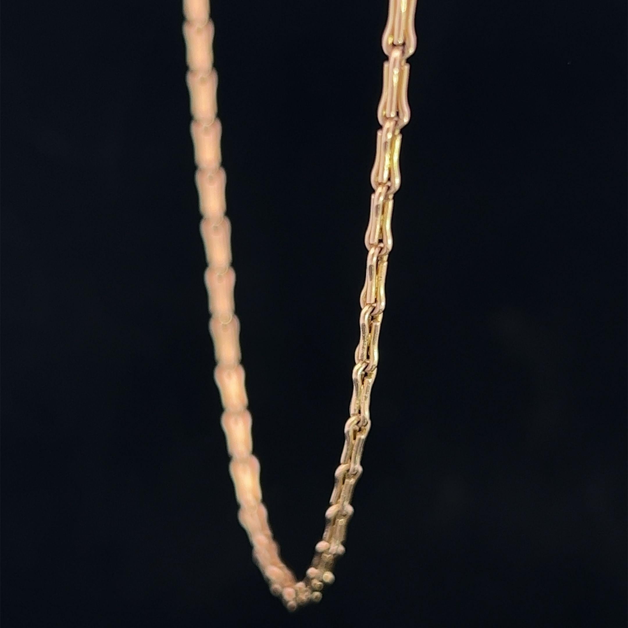 Victorian 15k Yellow Gold Long Guard Chain Circa 1880 1