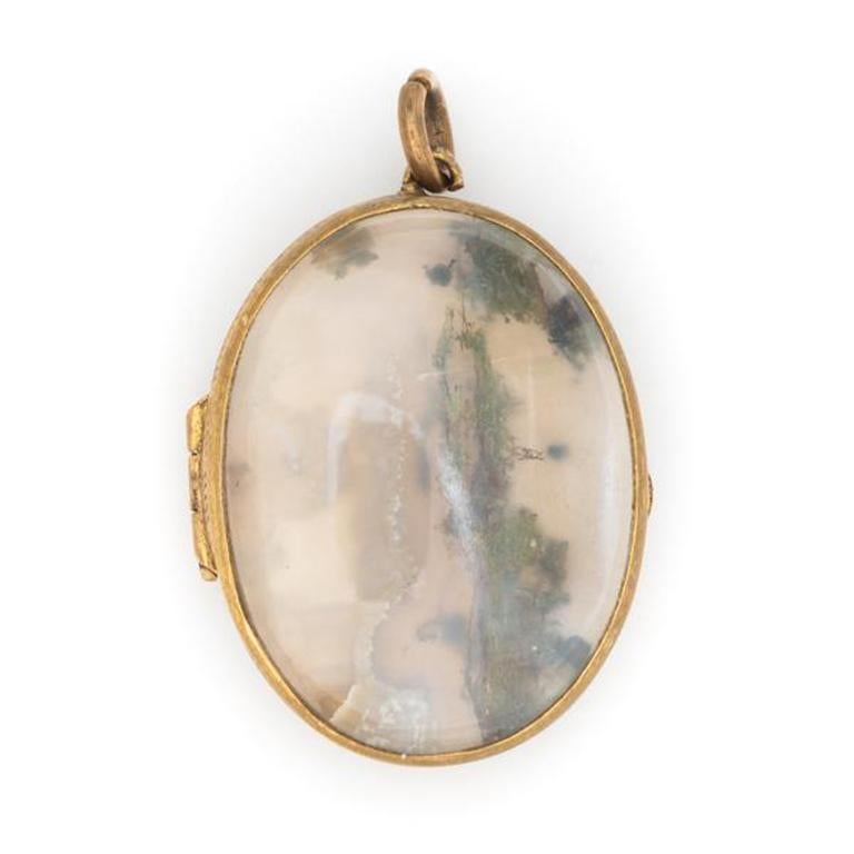Victorian 15k Yellow Gold, Scottish Agate and Rock Crystal Locket Late 1800s

Additional Information:
Period: Victorian
Year: Late 1800s
Material: 15k Yellow Gold, Scottish Agate and Rock Crystal 
Weight: 13.63g
Length: 38.51mm/1.51 inches 
Width: