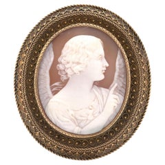 Victorian 15KT Gold Cameo Brooch