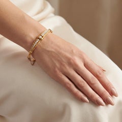 Victorian 15KT Gold Seed Pearl Hinged Bangle, Twisted Rope Panels