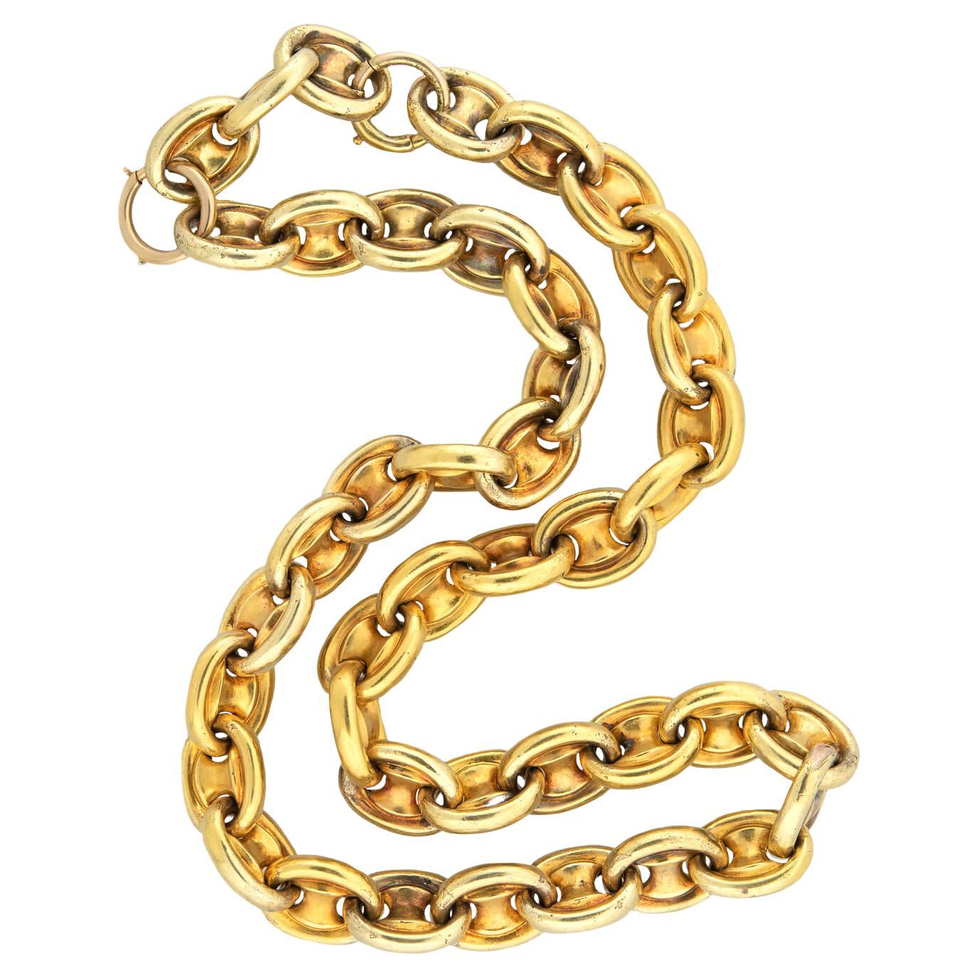 Victorian 15kt Large Mariner Link Necklace