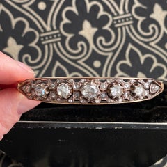 Victorian 1.68 Carat Diamond 18K Bangle Bracelet