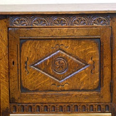 Victorian 17th Century Style Oak Credenze Table