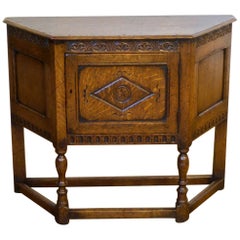 Victorian 17th Century Style Oak Credenze Table