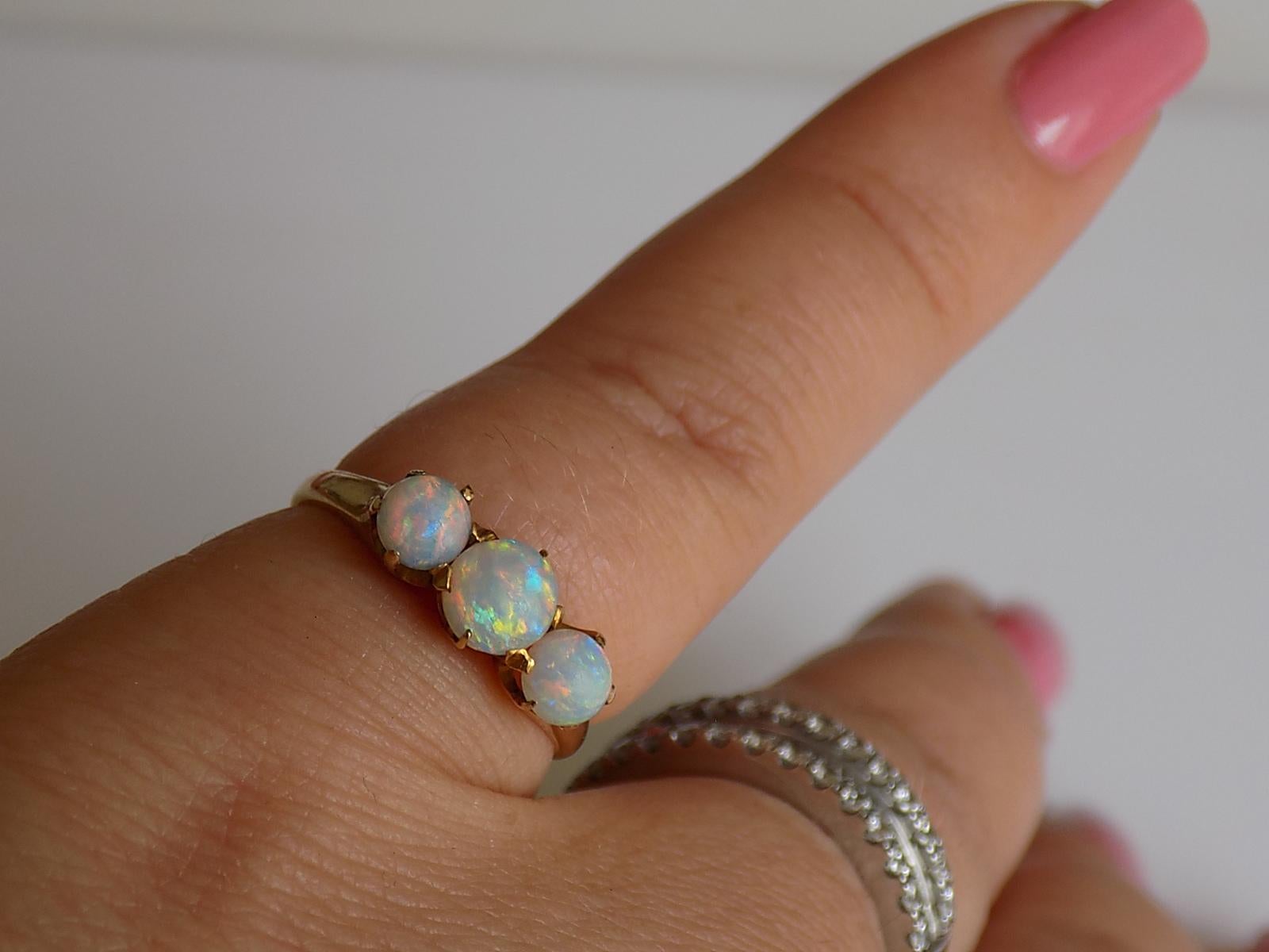 Victorian 18 Carat Gold and Opal Trilogy Ring 1