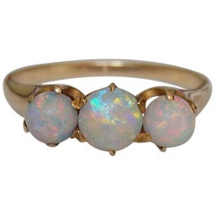 Victorian 18 Carat Gold and Opal Trilogy Ring