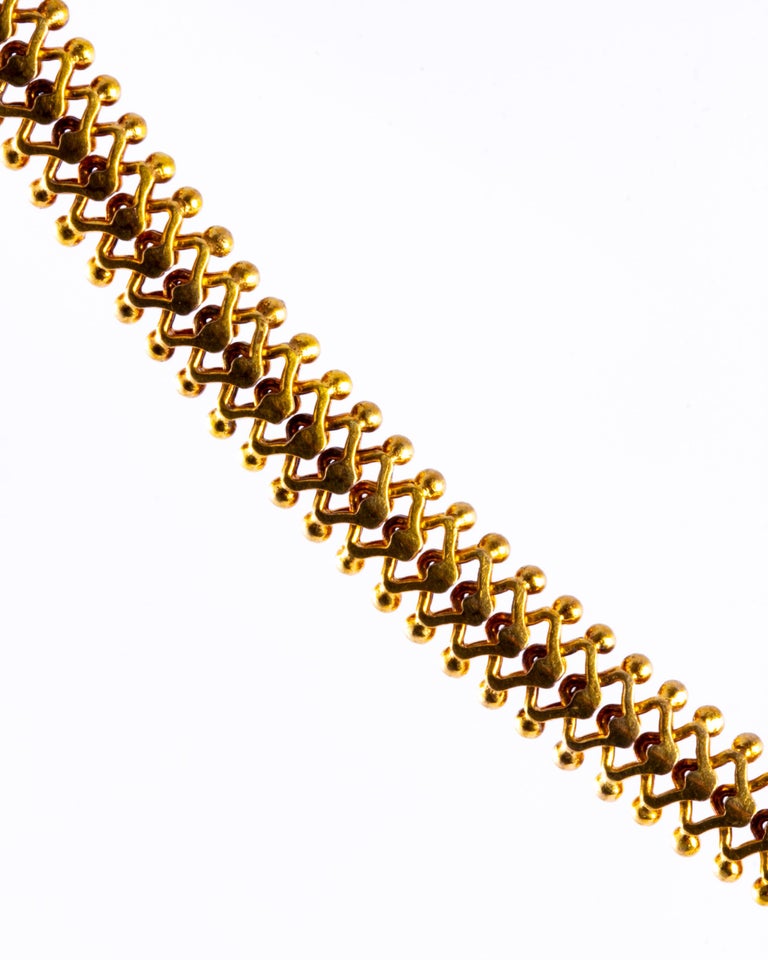 Victorian 18 Carat Gold Chain Collar Necklace at 1stDibs