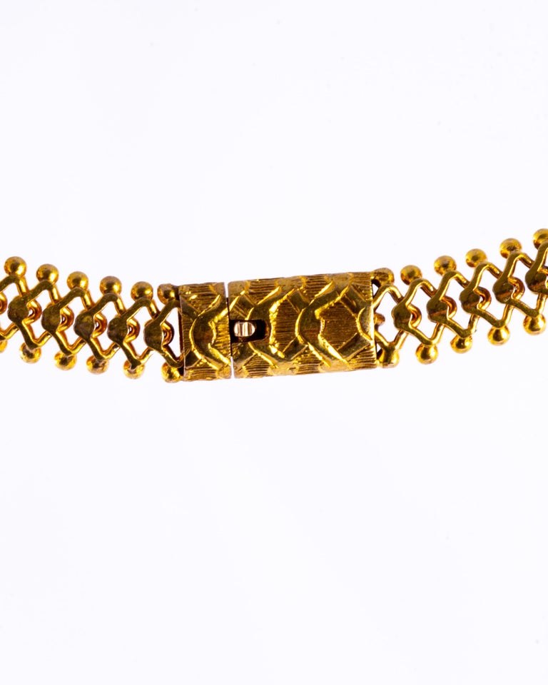 Victorian 18 Carat Gold Chain Collar Necklace at 1stDibs