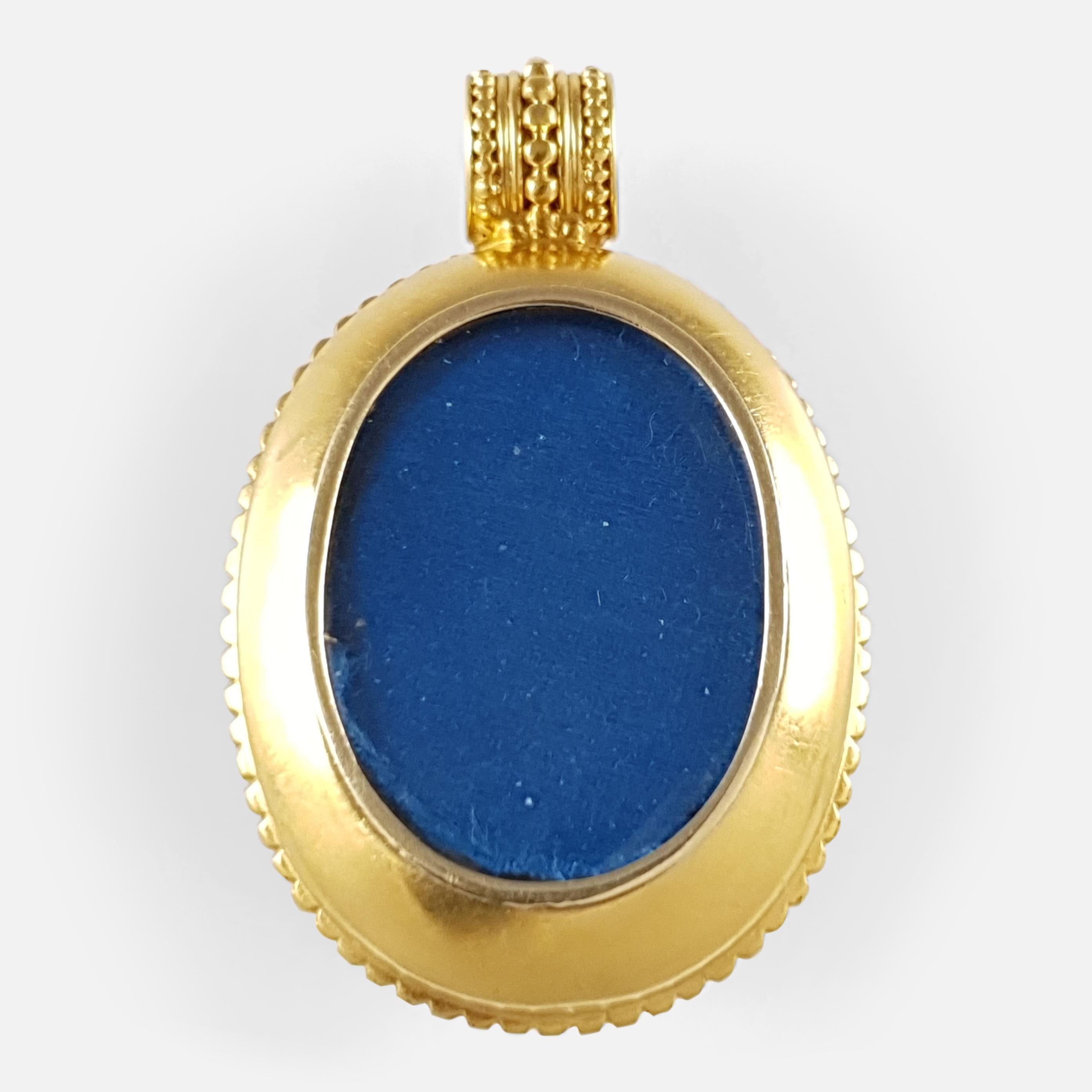 Women's or Men's Victorian 18 carat Gold Diamond and Bulls Eye Banded Agate Locket For Sale