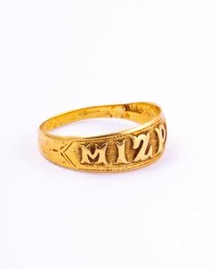 Victorian 18 Carat Gold Mizpah Ring