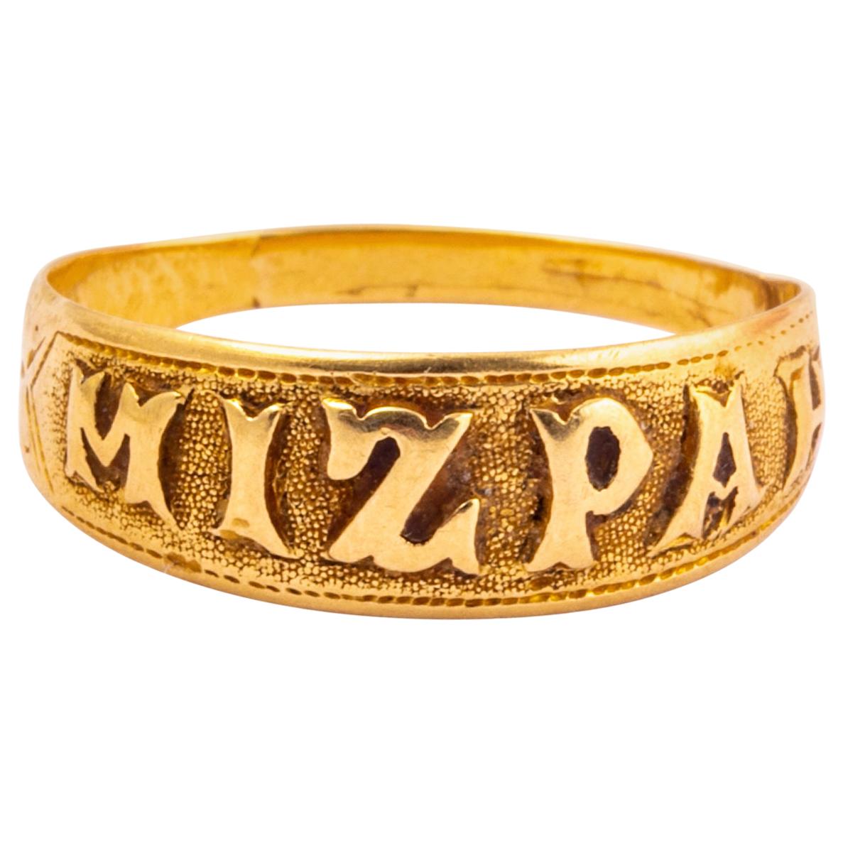 Victorian 18 Carat Gold Mizpah Ring