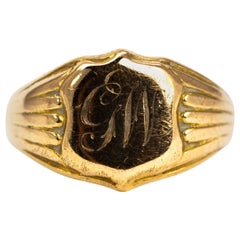 Antique Victorian 18 Carat Gold Signet Ring