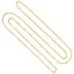 Victorian 18 Carat Long Fancy Link Guard Chain