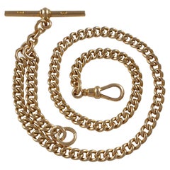 Victorian 18 Carat Yellow Gold Albert Watch Chain, 1884