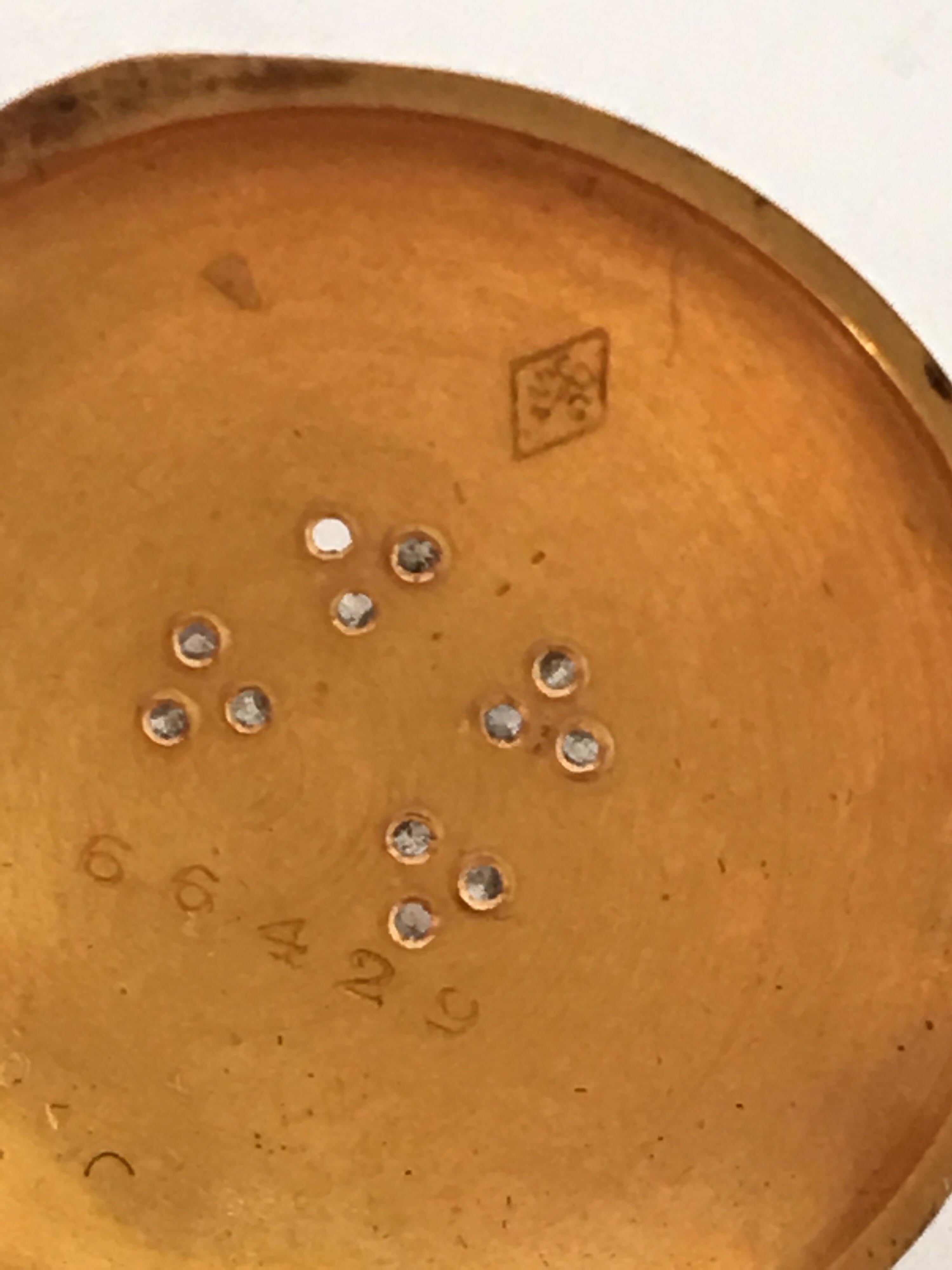 Victorian 18 Karat Gold and Diamonds Ladies Fob / Brooch Watch For Sale 3