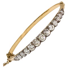 Victorian 18 Karat Gold Diamond Bangle, circa 1880