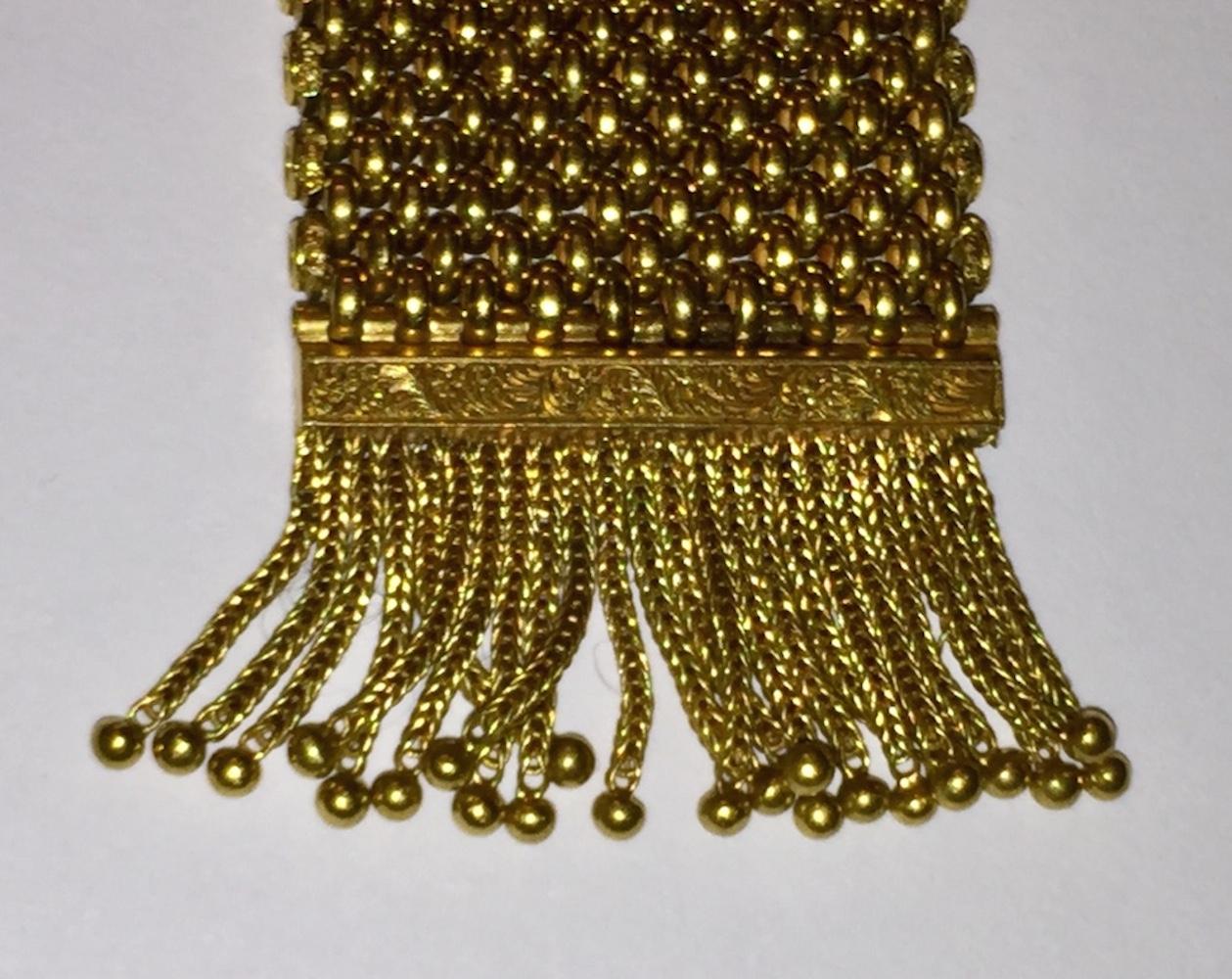 gold fringe bracelet