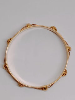 Victorian 18 Karat Gold French Oriental Bangle Bracelet