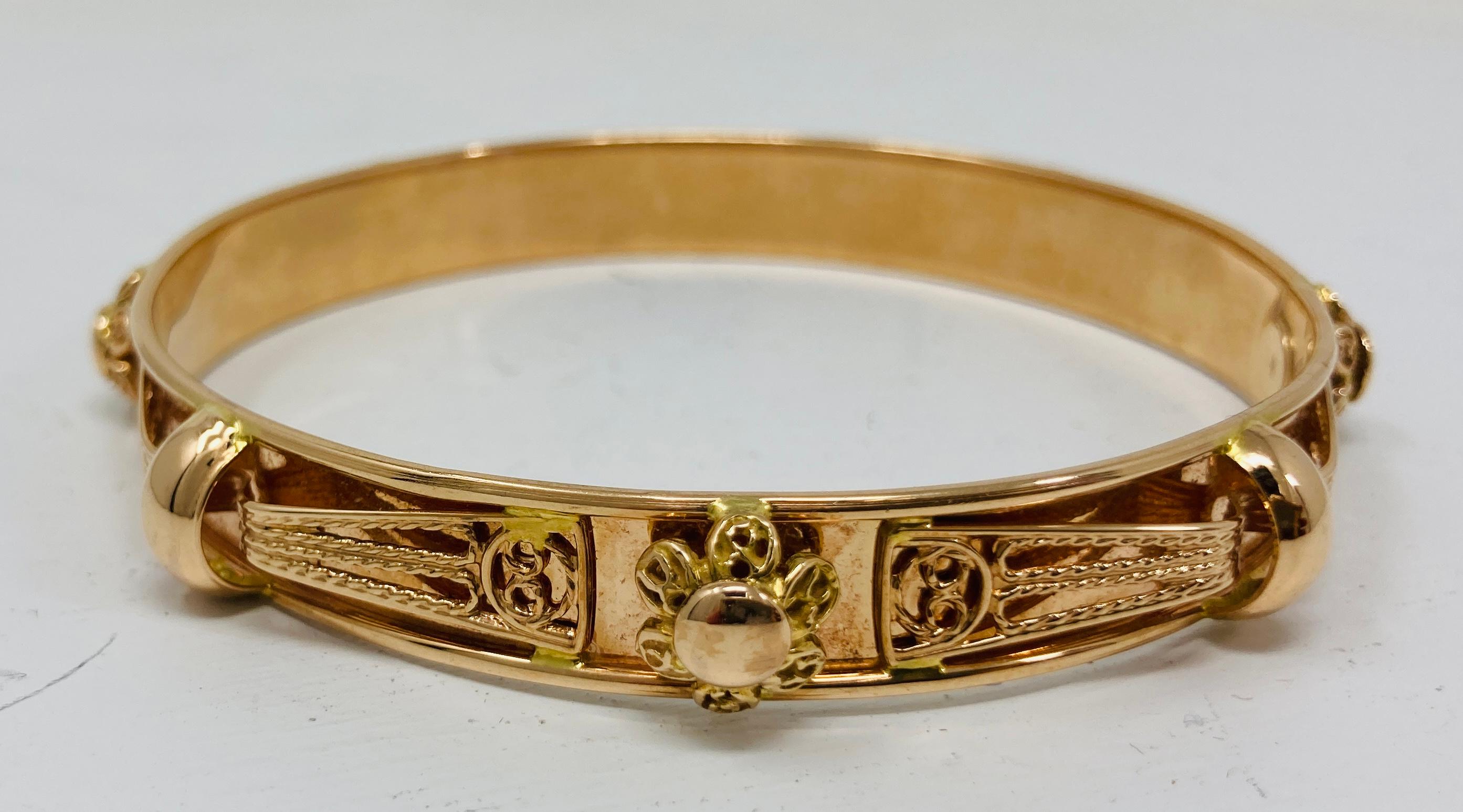 Bracciale orientale francese vittoriano in oro 18 carati in vendita 3