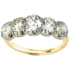 Victorian 18 Karat Gold Ladies Ring with Old Cut Diamonds