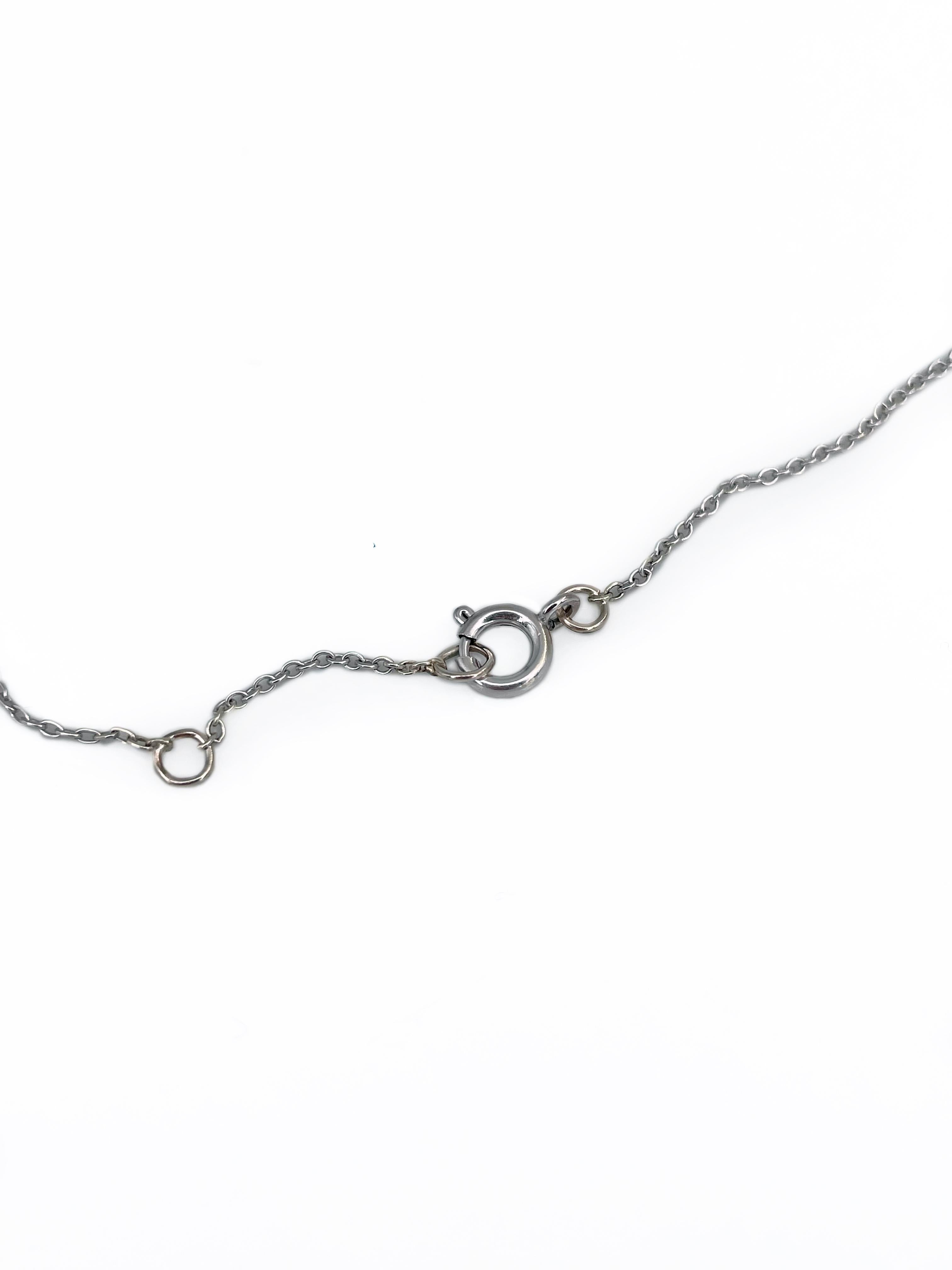 Women's Victorian 14 Karat Gold Silver Old Cut Diamond Floral Motif Collier Necklace