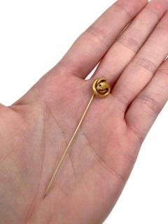 Victorian 18 Karat Gold Red Paste Snake Stick Pin Brooch